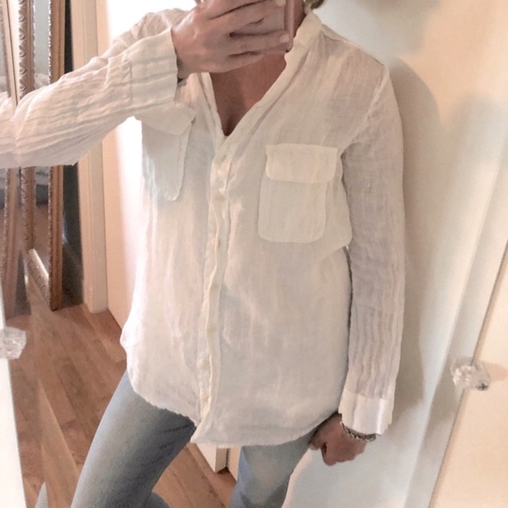 Zyga Cerise Linen Shirt - Picture 2 of 8